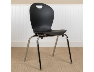 Comfort Molded Black Student Stack Chair-Classroom Chair for Middle-High-Adults