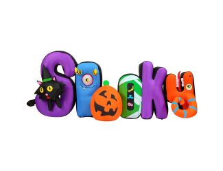 6-ft. Wide Prelit Inflatable Spooky Sign