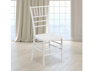 White Resin Stackable Chiavari Chair - Banquet and Event Furniture