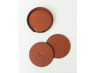 Genuine Leather Coaster Set