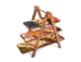 Serving Ladder - 3 Tiered Serving Station Acacia Wood