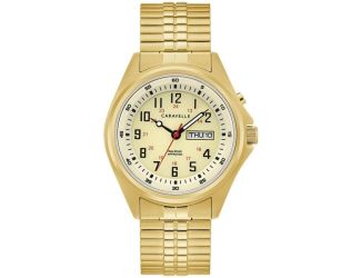 Caravelle Men's Expansion Band Bracelet Watch Gold Tone
