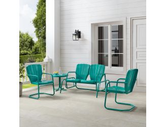 Ridgeland 4Pc Outdoor Metal Conversation Set