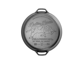 Lodge - Yellowstone 17 Inch Seasoned Cast Iron So Wild, So Angry" Dual Handle Pan