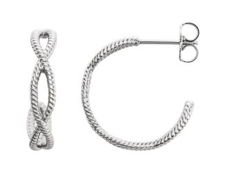 Sterling Silver Rope Earrings