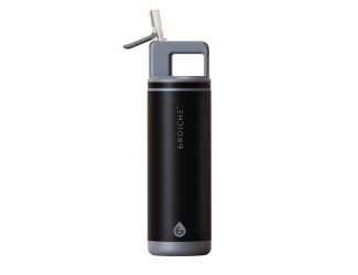 GROSCHE ALPINE Flip n' Sip 20 oz Stainless Steel vacuum insulated flask - Graphite Black