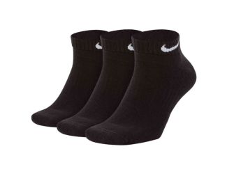 Nike Everyday Cushioned Training Low Socks (3 Pairs) - Black/White/L
