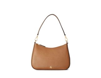 Danni Crosshatch Medium Leather Shoulder Bag Tan