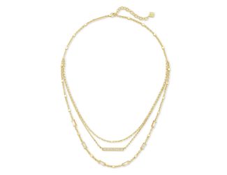 Addison Triple Strand Necklace in Gold