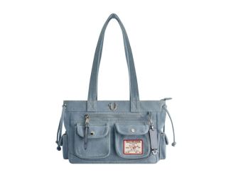 Multi-Pocket Denim Tote