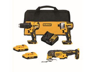 20V MAX Compact Cordless 3-Tool Combo Kit - Drill Impact Driver Multi-Tool