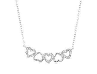 Sterling Silver Hearts Necklace