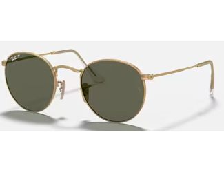 Ray-Ban Round Metal Men's Sunglasses Polarized Size 50