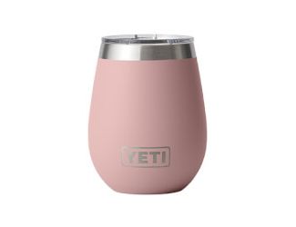 Yeti Rambler 10oz Wine Navy with Mag Slider Sandstone Pink