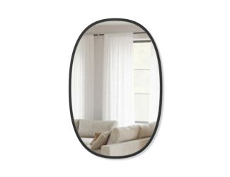 Hub Wall Mirror Oval 24x36 Blk
