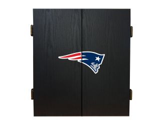 New England Patriots Fan's Choice Dartboard Cabinet Set