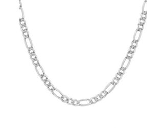 24" Silver Figaro Link Necklace