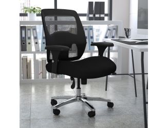 24/7 Intensive Use Big & Tall 500 lb. Rated Black Mesh Ergonomic Office Chair