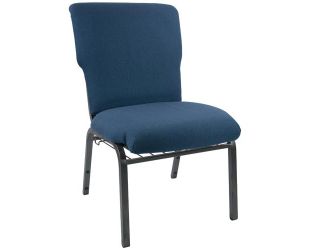 Navy Discount Church Chair - 21 in. Wide