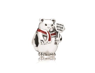 Christmas Polar Bear Charm