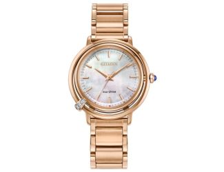Ladies' Arcly Eco-Drive Silver-Tone Stainless Steel Watch w/ Strap MOP Dial