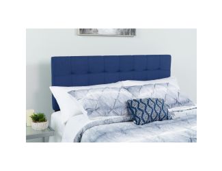 Quilted Tufted Upholstered Twin Size Headboard in Navy Fabric