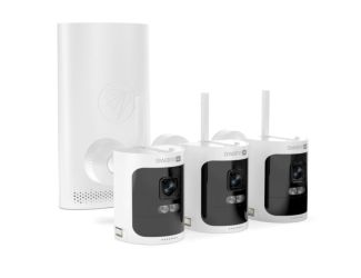 AllSecure4K Wirelesss Security Kit w/ 3 Wire-Free Cameras & NVR Tower