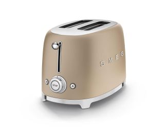 50's Retro-Style 2 Slice Toaster Matte Champagne
