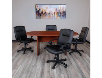 6 Foot (72 inch) Classic Oval Conference Table in Cherry - Meeting Table