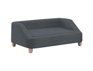 36-In. Microfiber Rectangle Pet Bed for Medium-Sized Dogs, Dark Gray