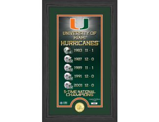 University of Miami Legacy Supreme Minted Coin Panoramic Photo Mint