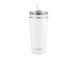 IceShaker 26oz Insulated Stainless Steel Shaker Bottle- Flex Lid w/Straw-White
