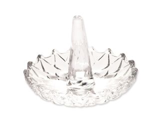 Distinctive Jewelry Round Glass Ring Holder