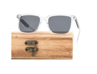 Ghosty Grey  Acetate Wooden Sunglasses