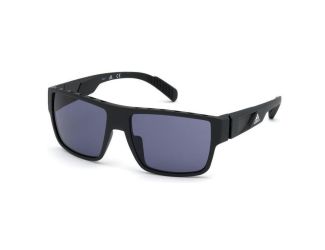 Mens Rectangular Sunglasses-Matte Black
