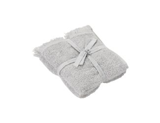 FRINO 2 Fringed Organic Cotton Terry Guest Hand Towel Set