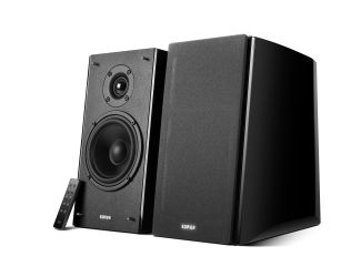 Wood Bluetooth Bookshelf Speakers Black