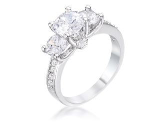 Classic Clear Triplet Ring