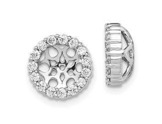 14K White Gold Lab Grown Diamond Earring Jackets, .48ctw