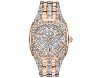 Men's Crystal Collection Rose Gold Tone Watch
