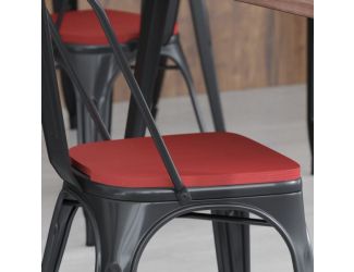 4PK Red Poly Resin Seats for Stools & Chairs