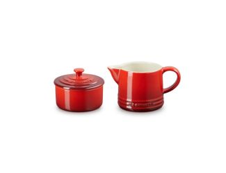 Signature Cream And Sugar Set Cerise