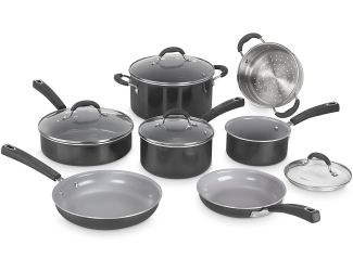 11 Pc. Set in Black with Grey Interior