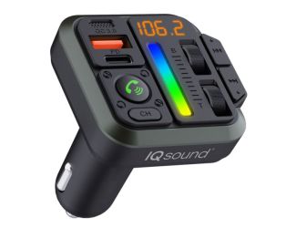 2-in-1 Bluetooth FM Transmitter and Car Charger w/ Bass and Treble Control