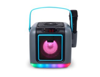 Cube Mini Portable Bluetooth Karaoke System w/ Light Show