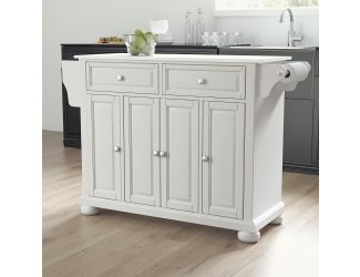 Alexandria Granite Top Full Size Kitchen Island/Cart