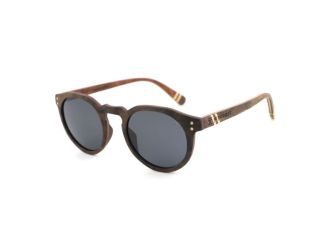 Sinclair  Burl Walnut Round Wooden Sunglasses
