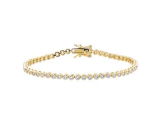 Bezel Tennis Bracelet Size 7"