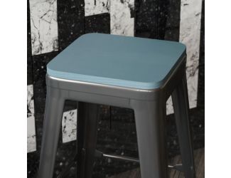 4PK Teal-Blue Poly Resin Seats for Stools & Chairs
