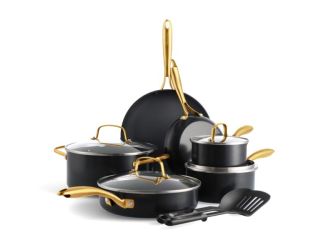 Studio Ceramic Nonstick 12pc Cookware Set Black